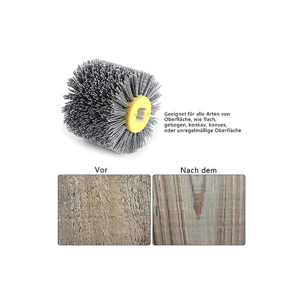 Nylon Brush Pull Wheel Polishing Grit 80/120/180/240 For Woodworking Machine Satin Finishing Buffers & Polishers