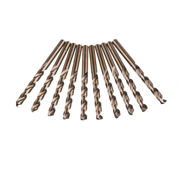 10 Pcs M35 Hss Cobalt Gold Twist Metric High Speed Steel 6Mm X 93Mm For Drilling Stainless And Metal Drill Bits
