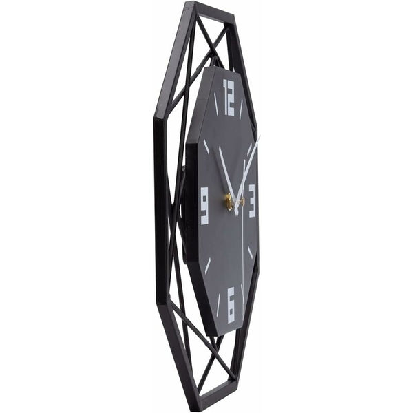 Wall Clock Wood Metal 30Cm Silent Non Ticking Living Room Bedroom Kitchen Office Large Modern Wall Clocks