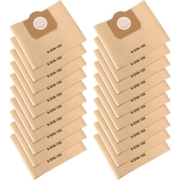 20 Pack Upright Paper Filter For Karcher 6.959 130.0 Vacuum Cleaner Bags