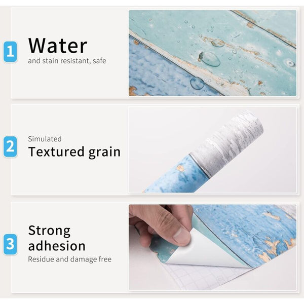 Self Adhesive Wood Grain Vinyl Wallpaper For Furniture & Countertops 45Cm Wide Wallpaper Rolls & Sheets