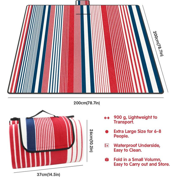 Picnic Mat 200 X Cm Waterproof Blanket For Beach And Garden Large Tablecloth Family (4 6 People) Picnic Rugs