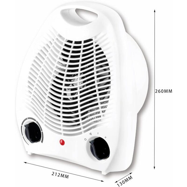 Electric Fan Heater Stove 1000W / 2000W Hot Air Thermo Convector Powers Intuitive Button Silent Portable Heaters