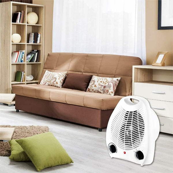 Electric Fan Heater Stove 1000W / 2000W Hot Air Thermo Convector Powers Intuitive Button Silent Portable Heaters
