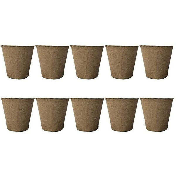 50 Pack Round Fiber Pot 6X6cm Seedling Starter Pots Kits Gardening For Seeds Plants Baskets Pots Window Boxes