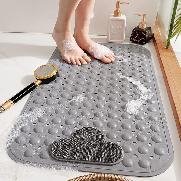 Non Slip Bath Mat With Foot Massage Pvc Anti Mold Eco Friendly Bath Mats Rugs & Toilet Covers
