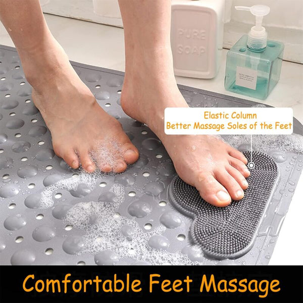Non Slip Bath Mat With Foot Massage Pvc Anti Mold Eco Friendly Bath Mats Rugs & Toilet Covers