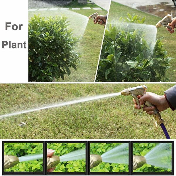 Garden Hose Spray Gun With Full Brass Nozzle 100% Metal Heavy Duty Water High Pressure For Watering Spray Guns Hose Nozzles & Wands