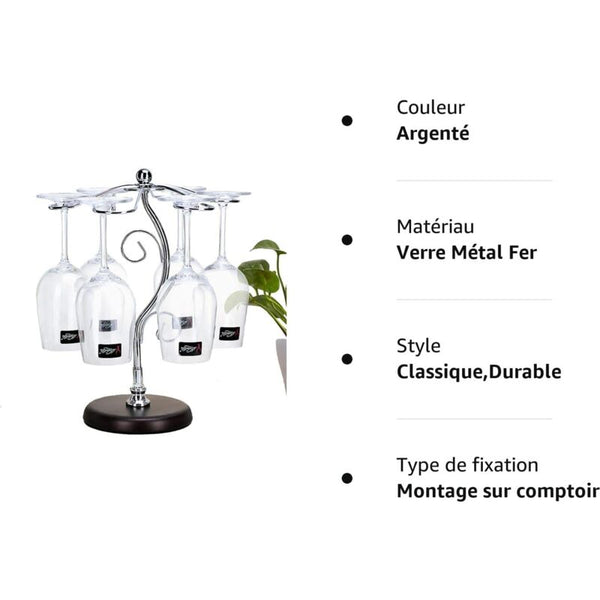 Countertop Wine Glass Rack Air Drying System Kitchen Storage 35 X 25 Cm Racks & Holders