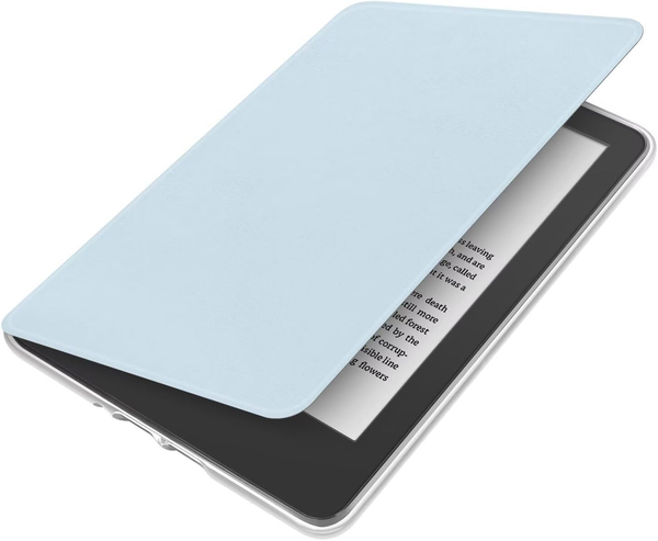 360A Rotating & Detachable Magnetic Case For 6.8" Kindle Paperwhite 11Th Generation (2021) Auto Wake/Sleep Hands Free Stand Clear Back Cover(Light Blu