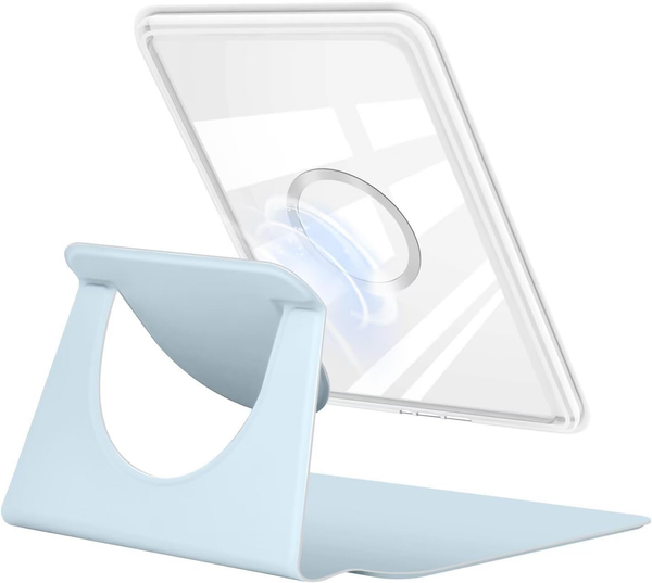 360A Rotating & Detachable Magnetic Case For 6.8" Kindle Paperwhite 11Th Generation (2021) Auto Wake/Sleep Hands Free Stand Clear Back Cover(Light Blu