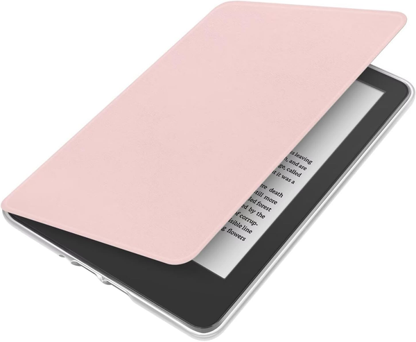 360A Rotating & Detachable Magnetic Case For 6.8" Kindle Paperwhite 11Th Generation (2021) Auto Wake/Sleep Hands Free Stand Clear Back Cover(Pink) Cas