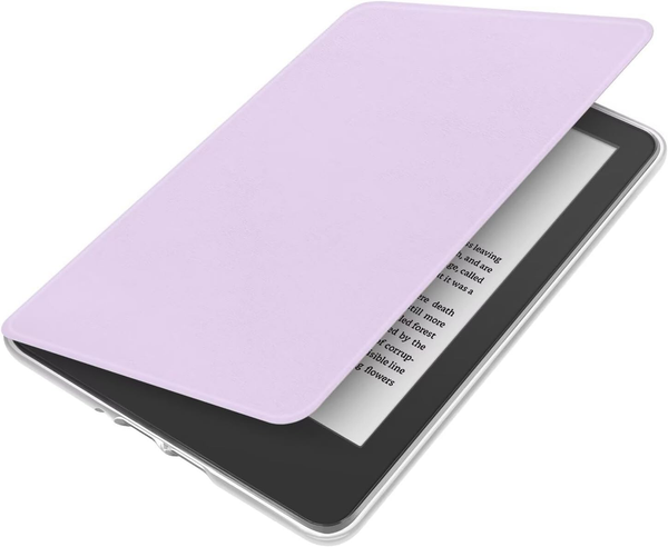 360A Rotating & Detachable Magnetic Case For 6.8" Kindle Paperwhite 11Th Generation (2021) Auto Wake/Sleep Hands Free Stand Clear Back Cover (Light Pu