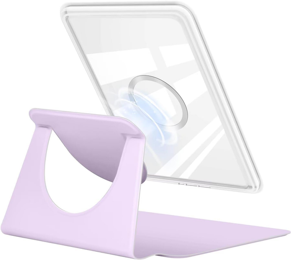 360A Rotating & Detachable Magnetic Case For 6.8" Kindle Paperwhite 11Th Generation (2021) Auto Wake/Sleep Hands Free Stand Clear Back Cover (Light Pu