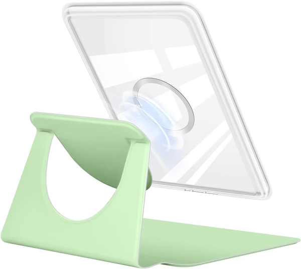 360A Rotating & Detachable Magnetic Case For 6.8" Kindle Paperwhite 11Th Generation (2021) Auto Wake/Sleep Hands Free Stand Clear Back Cover (Light Gr