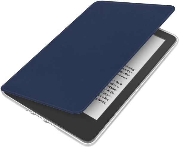 360A Rotating & Detachable Magnetic Case For 6.8" Kindle Paperwhite 11Th Generation (2021) Auto Wake/Sleep Hands Free Stand Clear Back Cover (Dark Blu