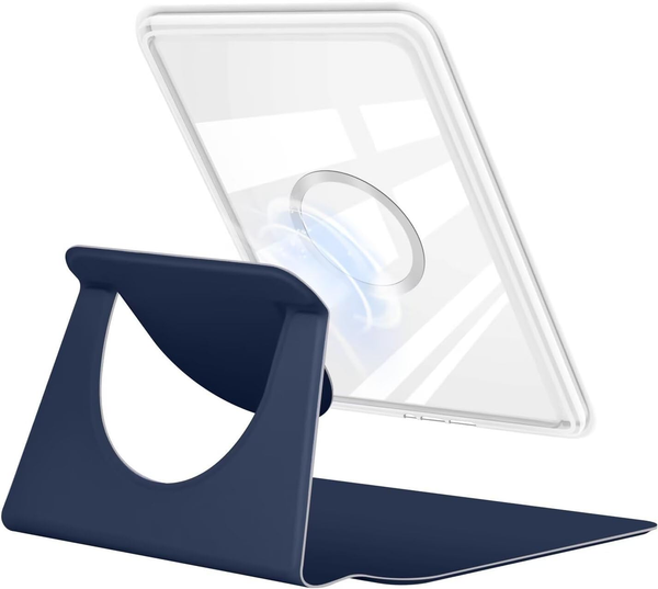 360A Rotating & Detachable Magnetic Case For 6.8" Kindle Paperwhite 11Th Generation (2021) Auto Wake/Sleep Hands Free Stand Clear Back Cover (Dark Blu