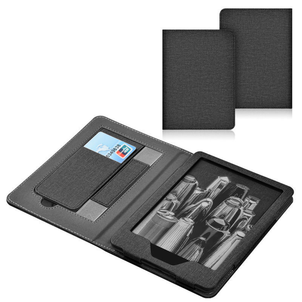Lainergie Case For Kindle Paperwhite 7"/6.8" (12Th/11Th Gen 2024/2021) Slim Pu Shell Cover With Stand Hand Strap Auto Wake/Sleep Feature Not Tcl Black
