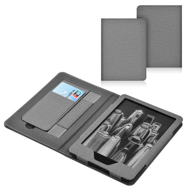 Lainergie Case For Kindle Paperwhite 7"/6.8" (12Th/11Th Gen 2024/2021) Slim Pu Shell Cover With Stand Hand Strap Auto Wake/Sleep Feature Not Tcl Gray