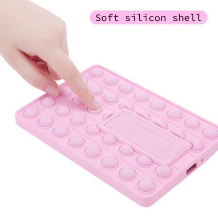 Pop It Fidget Case For Kindle Paperwhite 5 (6.8") Rainbow Silicone Protective Cover With Stand Pink Cases Covers Keyboard Folios