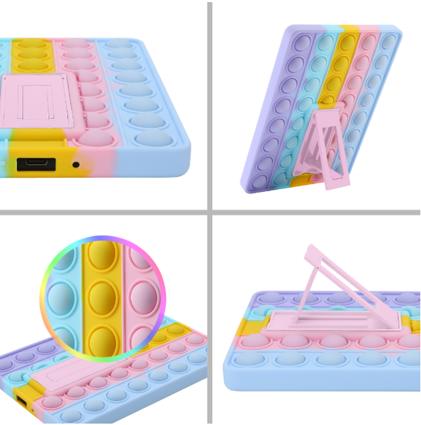 Pop It Fidget Case For Kindle Paperwhite 5 (6.8") Rainbow Silicone Protective Cover Multicoloured Cases Covers Keyboard Folios
