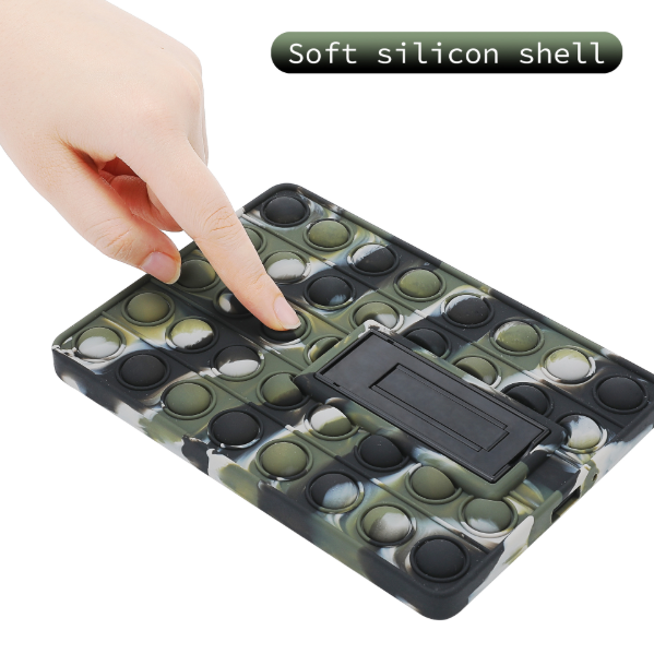 Rainbow Silicone Pop It Case With Stand For Kindle Paperwhite 5 (6.8") Camouflage Cases Covers Keyboard Folios