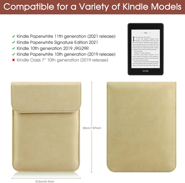 Universal Sleeve Case For 6"6.8" Kindle Paperwhite/Colorsoft/Signature Edition 2024 2012 Bag Pouch Cover 6 6.8'' Kobo/Tolino/Pocketbook 6 Inch Ebook R