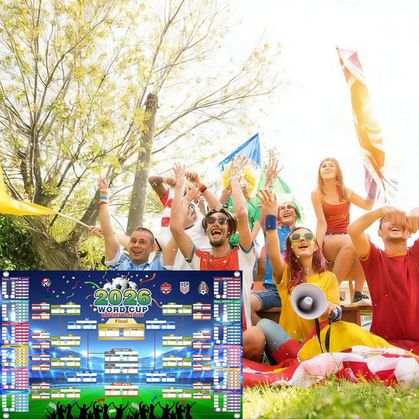 2026 World Cup Wall Chart Poster 48 Team Schedule Tracker Posters & Prints