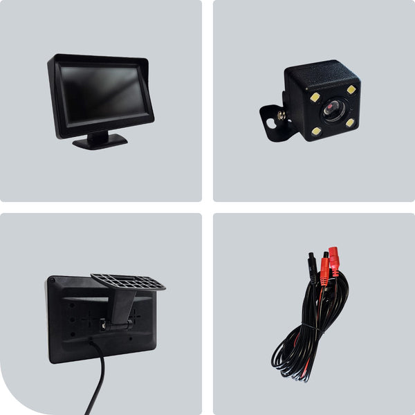 Procar Arc1 Hd Parking Backup Camera + 4.3 Inch Tft Lcd Monitor Black Rear View Monitors/Cams & Kits
