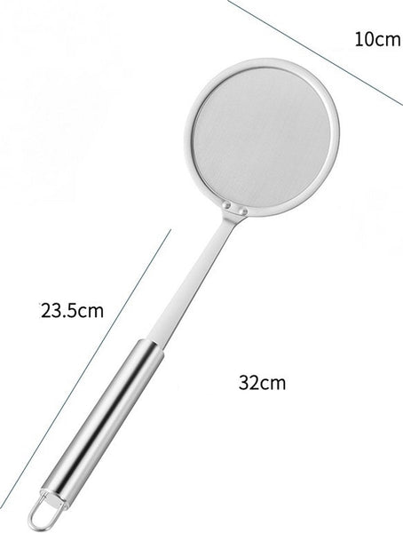 Set Of 2 Hanging Skimmers With Handle Kitchen Tool Silver 32 Cm Stainless Steel Other Kitchen Gadgets
