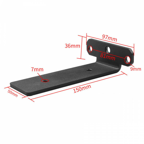 2 Pieces Support Frame Wall Bracket Metal Shelf Brackets Floating Stainless Steel With Thick Screws Furniture Accessories Black 150 Mm Braces & Bracke