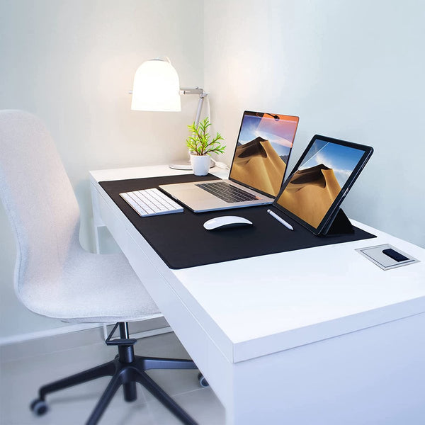 Noble Desk Cable Management System Square Aluminum Silver 8X8x3cm Cable Ties & Organisers