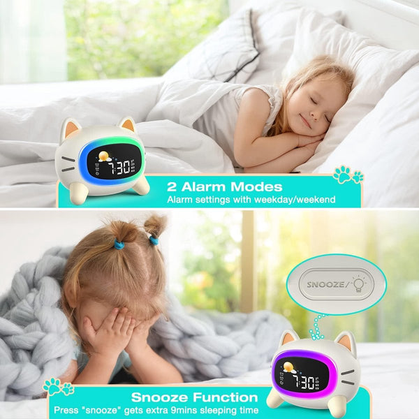 Moon Sun Sleep Trainer Clock For Kids Night Light & Sound Machine Alarm Clocks & Clock Radios