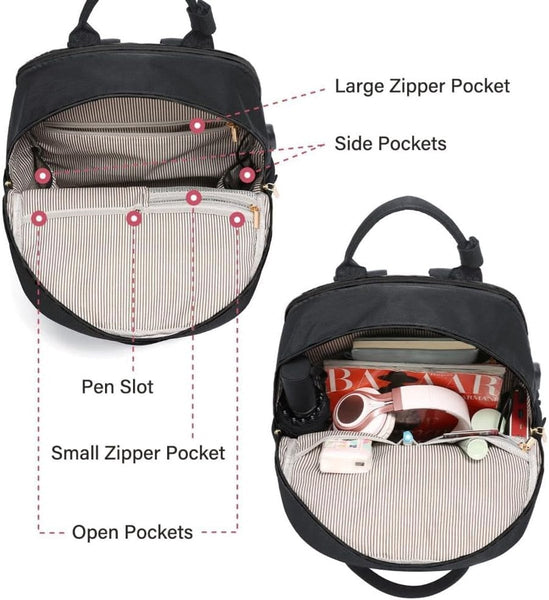 Backpack Ladies Girls Women Laptop Schoolbag Work Waterproof Usb Black Women Backpacks
