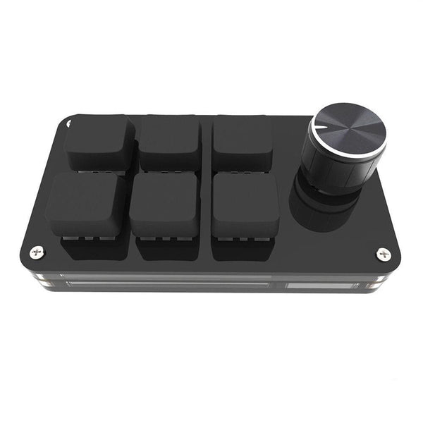 Mini Programmable 6 Button Mechanical Usb Keyboard With Rotary Knob Keyboards & Keypads
