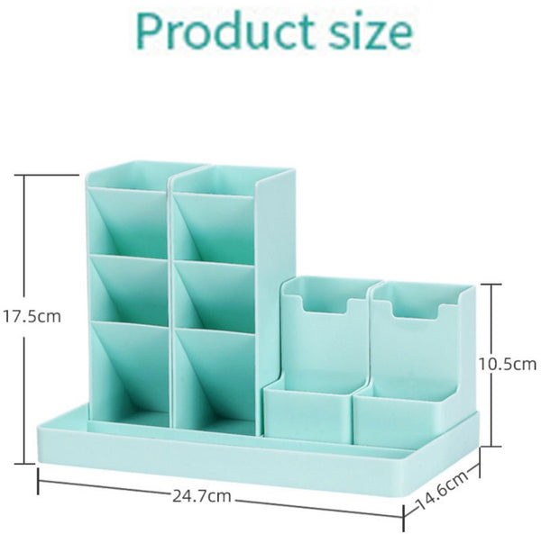 Pink 13 Compartment Plastic Desk Organizer & Pen Holder Pen Holders