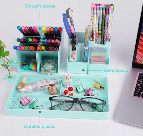 Diy Desktop Storage Pen Holder Organizer Green Pen Holders