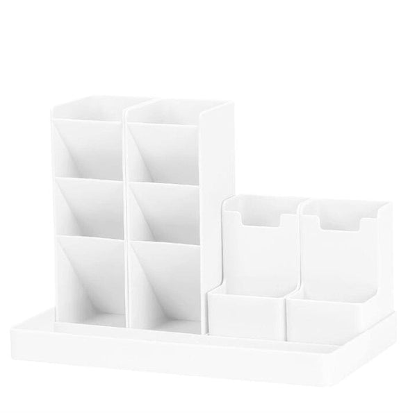 13 Compartment Pencil Holder Desk Organizer Office Accessories White Pen Holders