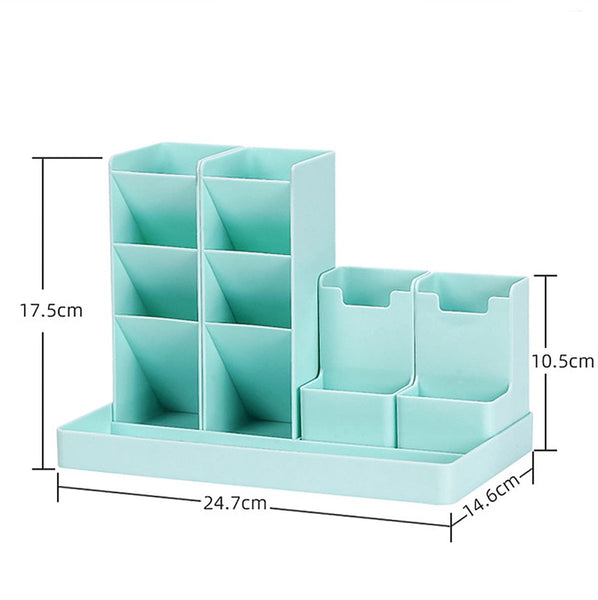 13 Compartment Pencil Holder Desk Organizer Office Accessories White Pen Holders