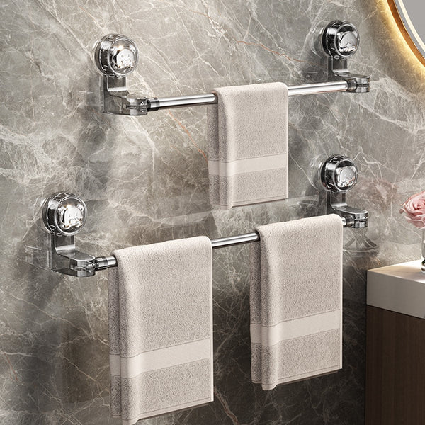 Extendable Towel Rail 30 60 Cm Bathroom Rack Suction Cup Without End Caps For Kitchen Rotating Corner Wall Mounted Towel Racks