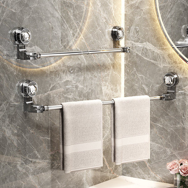 Extendable Towel Rail 30 60 Cm Bathroom Rack Suction Cup Without End Caps For Kitchen Rotating Corner Wall Mounted Towel Racks