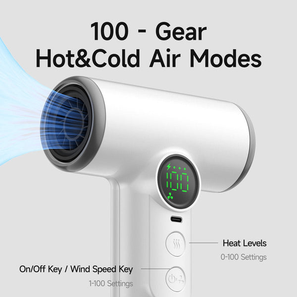 Rechargeable Cordless Hair Dryer 3 Speeds Temps Usb 200W Portable Hair Dryers
