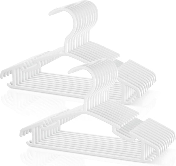 Hangers Children's Baby Plastic For Wardrobe 20 Non Slip Toddler Clothes Pants Jackets Dresses Wit Hooks & Hangers