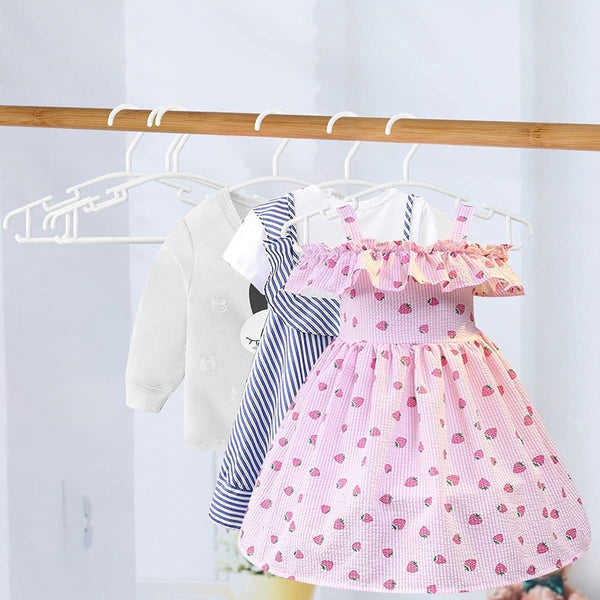 Hangers Children's Baby Plastic For Wardrobe 20 Non Slip Toddler Clothes Pants Jackets Dresses Wit Hooks & Hangers