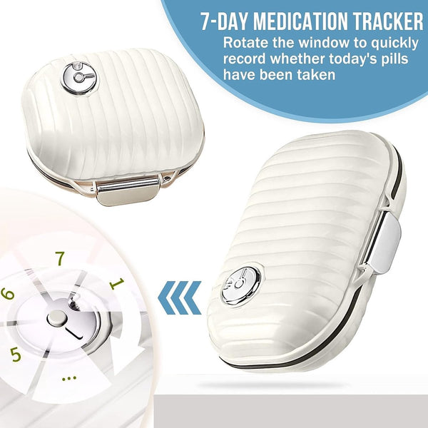 7 Day Pill Organizer 2 Piece Set Compartment Airtight Medicine Box Groot+ Klein Waterproof Portable 4 X 7.8 11.2 Cm / Pill Boxes