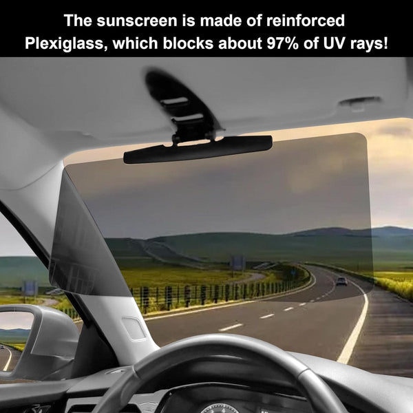 Car Sunshade Universal Polarized Anti Glare Visor Extension Powerful Light Blocking Protection Diffused Safe Driving Uv 32 X 14.5 Cm Black Sun Visors