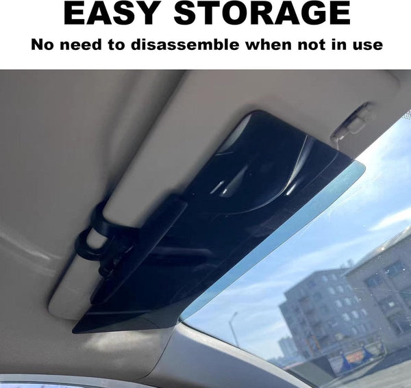 Car Sunshade Universal Polarized Anti Glare Visor Extension Powerful Light Blocking Protection Diffused Safe Driving Uv 32 X 14.5 Cm Black Sun Visors