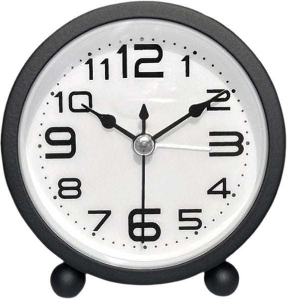 Analog Digital Alarm Clock Silent Bedside Children Battery Operated Portable Black Alarm Clocks & Clock Radios