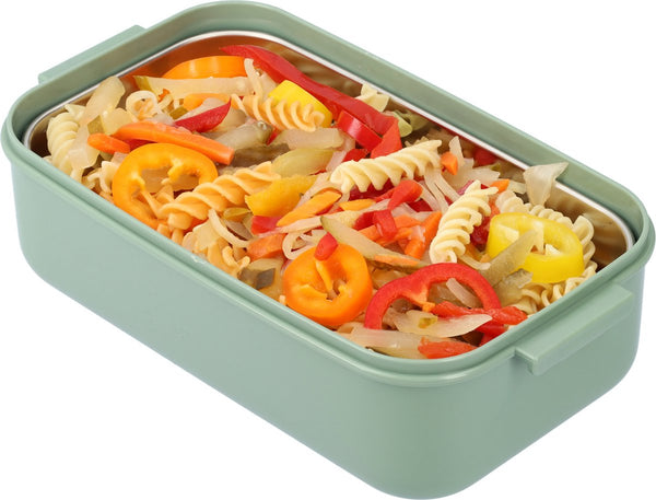 Green Lunch Box With Soup Bowl Bento Adult Meal Boxes Children's Compartments Airtight And Leakproof Bpa Free Lunchboxes & Bags