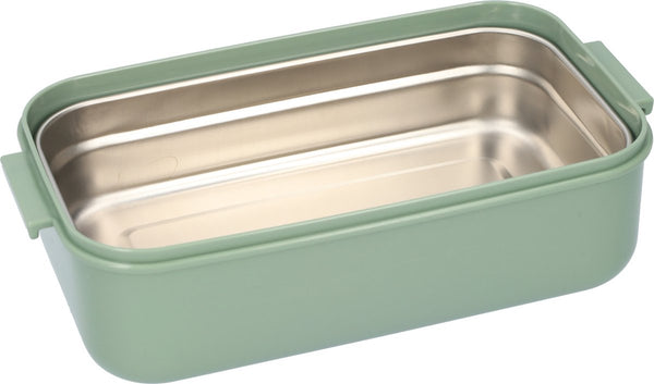 Green Lunch Box With Soup Bowl Bento Adult Meal Boxes Children's Compartments Airtight And Leakproof Bpa Free Lunchboxes & Bags